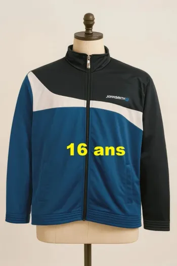 Veste de sport bleu blanc bleu marine John Smith Taille 16 ans