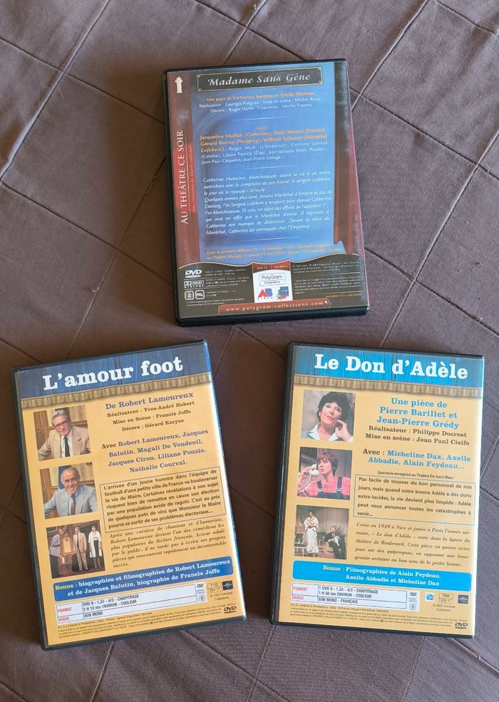 Lot de 3 DVD spécial " Théâtre " - photo numéro 2
