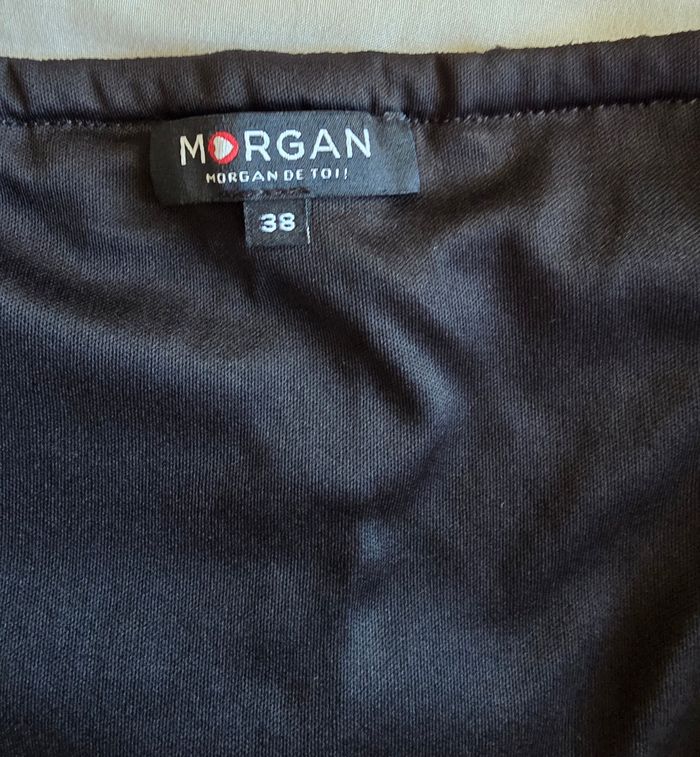 Morgan Bustier Dentelle Noir Doré Très Bon État 38 - photo numéro 5