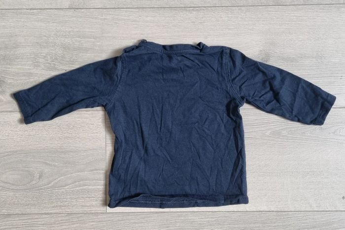 ​T-shirt manches longues GÉMO 12 mois "Little Cool Boy New York" - Bleu marine Tres Bonne Etat - photo numéro 2