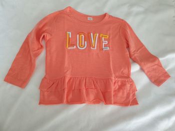 Tshirt ML orange "Love" - T92 - Zeeman