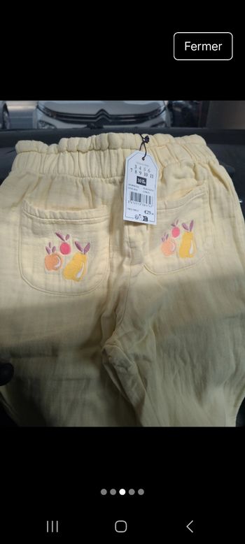 Pantalon neuf 10 ans sergent major fille
