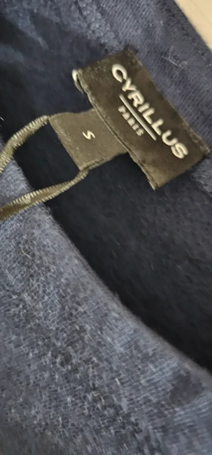 Pull Épais Doublé Polaire 100% Coton Cyrillus Taille S - photo numéro 2