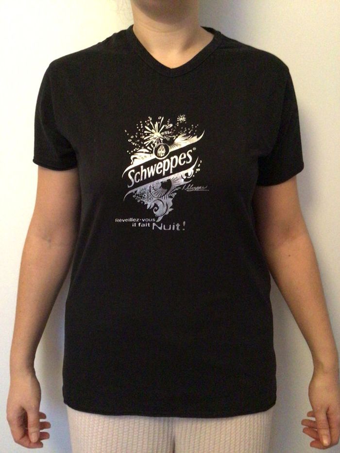 T-shirt schweppes noir - photo numéro 2