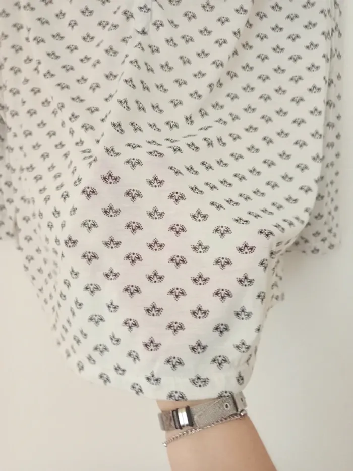 Blouse manches longues à motifs femme - photo numéro 3