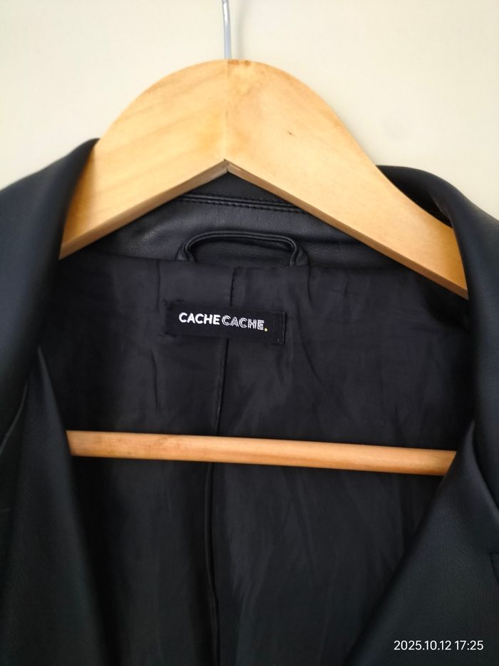 Veste simili cuir noir - photo numéro 6