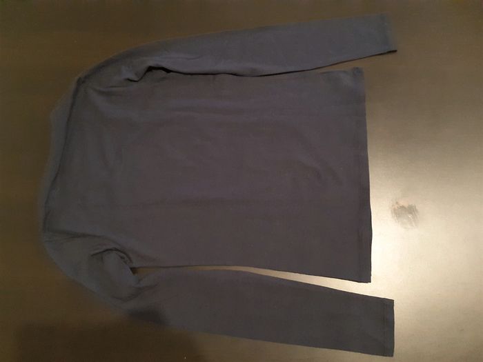 T-shirt femme manches longues bleu - photo numéro 3