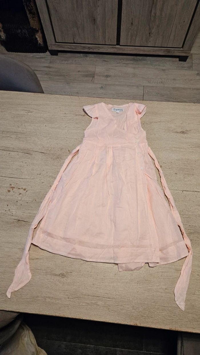 Magnifique robe rose clair sans manche, Buissonnière, 8 ans - photo numéro 2