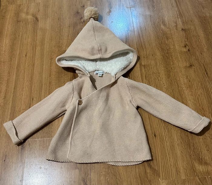 Veste gilet maille beige bébé fille garçon 12 mois vertbaudet