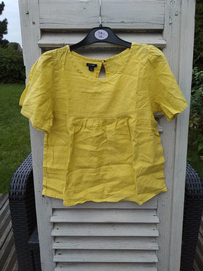T shirt blouse jaune