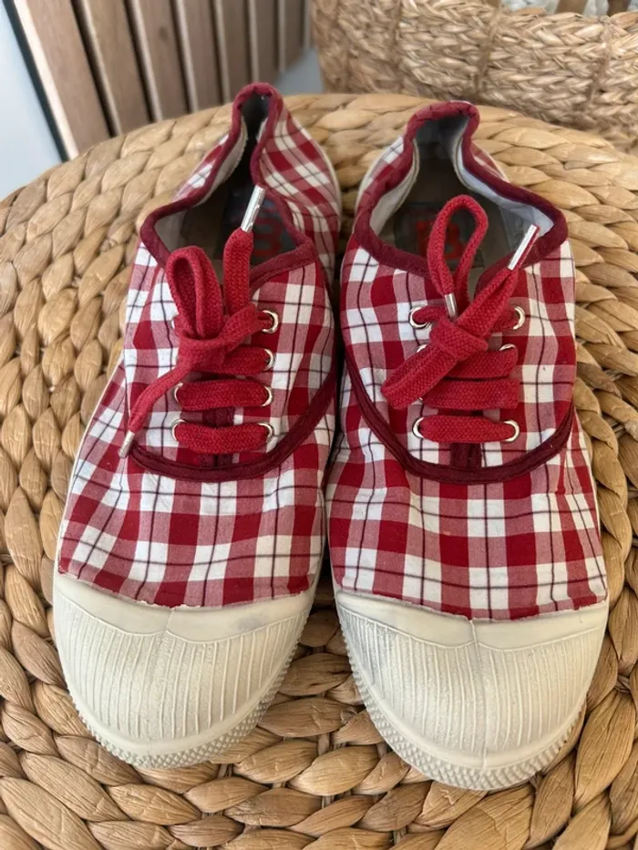 Baskets en toile Bensimon rouge taille 38 - photo numéro 3