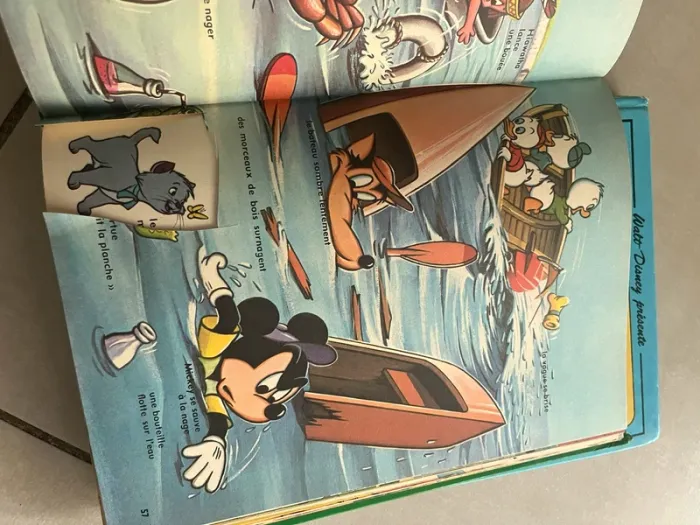 Lot de 3 livres vintage pour apprendre Disney Mickey adjectifs, contraires et verbes, - photo numéro 5