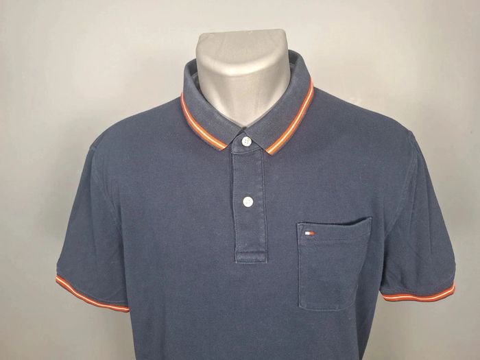 Polo tommy hilfiger bleu foncé - taille L 100% coton - logo brodé (34) - photo numéro 3