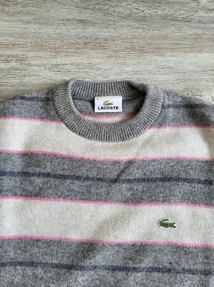 Pull col rond Lavoste taille 5 L état impeccable PURE laine vierge - photo numéro 4