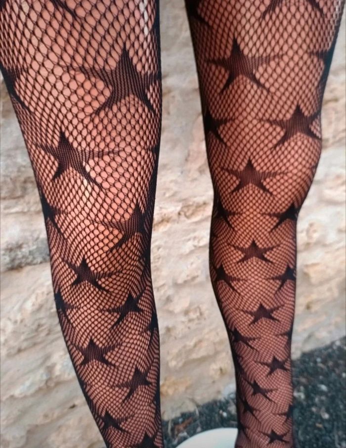 Collant résille fantaisie motif étoiles 🌟 - photo numéro 5