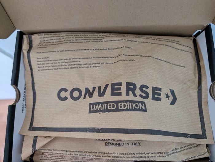 Converse à plateforme édition limitée Vintage leather black flowers T37,5 - photo numéro 7