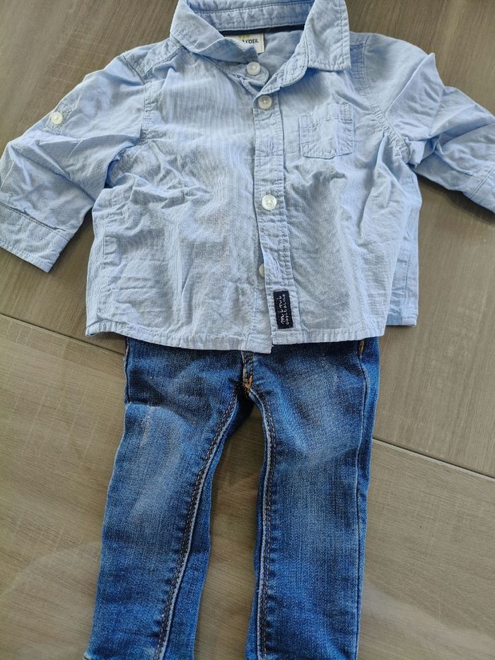 Ensemble garçon chemise et jean 3m
