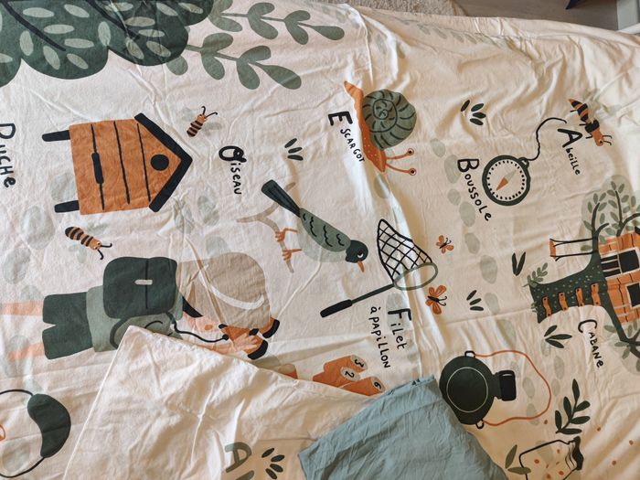 Housse de couette + taie + drap housse Ma cabane Taille 150 x 140 - photo numéro 4