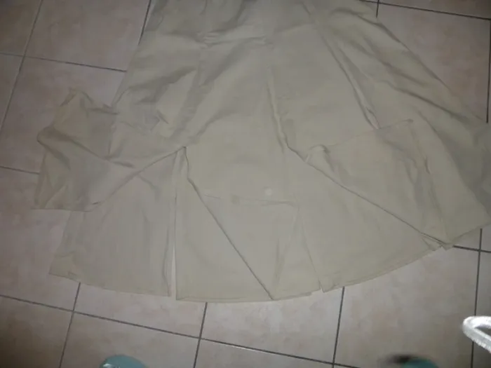 jupe longue beige fendu taille 48 - photo numéro 2