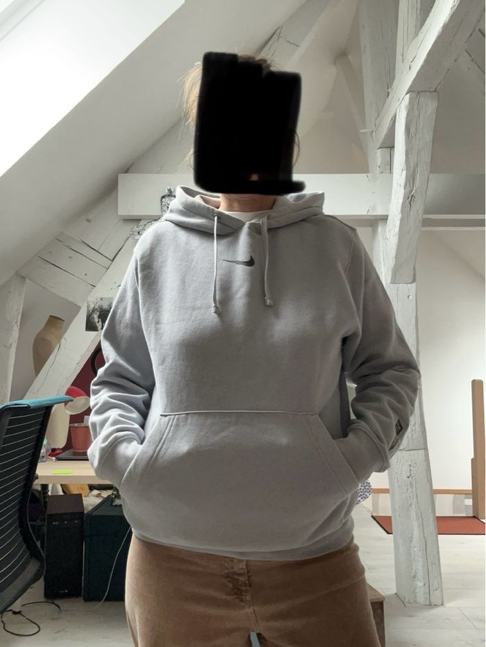 Sweat à capuche gris Nike S - photo numéro 6
