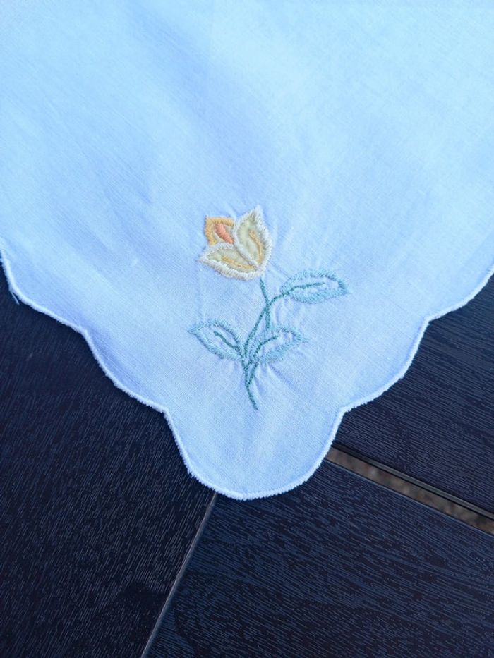 🥕1 napperon/serviette/mouchoir vintage coton - photo numéro 2