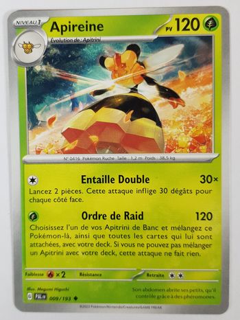 Carte Pokemon Apireine 009/193 ◆ Évolutions à Paldea- EV02 FR ©
