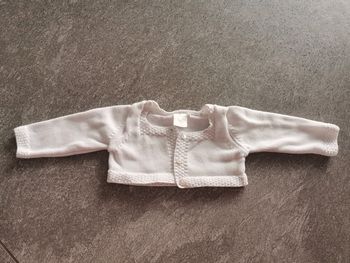 Gilet boléro blanc bébé fille 6 mois neuf
