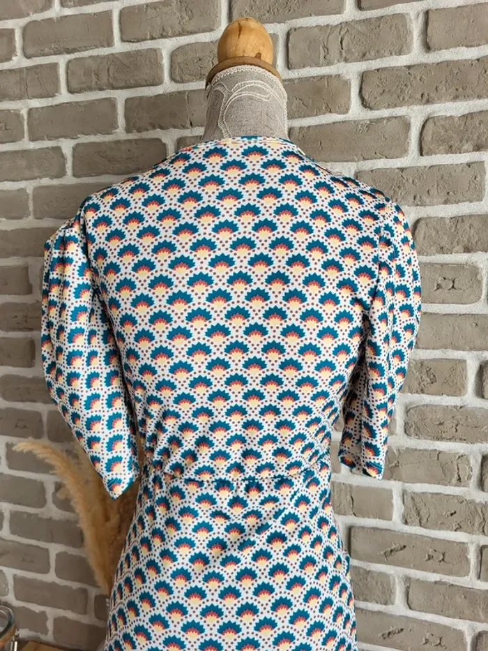 Magnifique robe fourreau imprimé rétro Copperose - Made in Italy - photo numéro 14