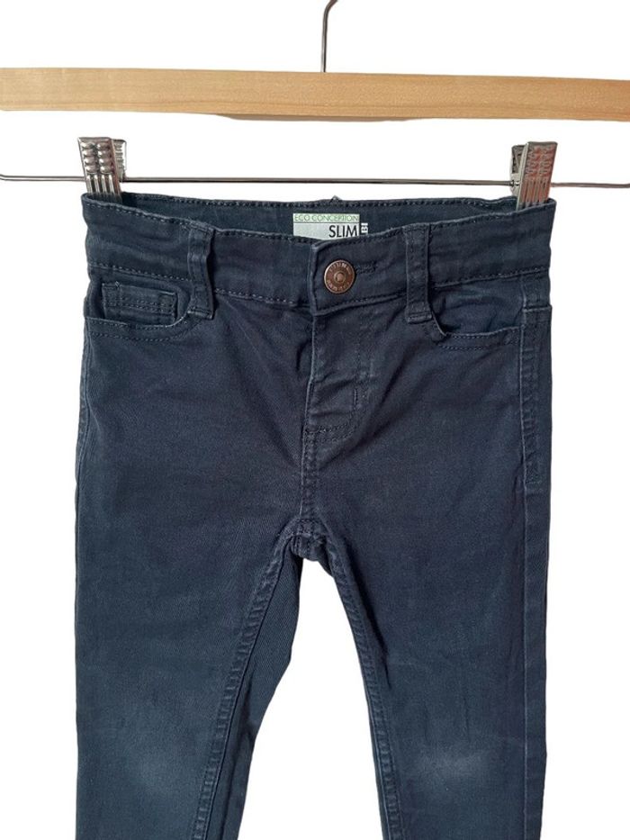 Pantalon stretch bleu marine, coupe slim - Kiabi 3 ans (90-97 cm) - photo numéro 3