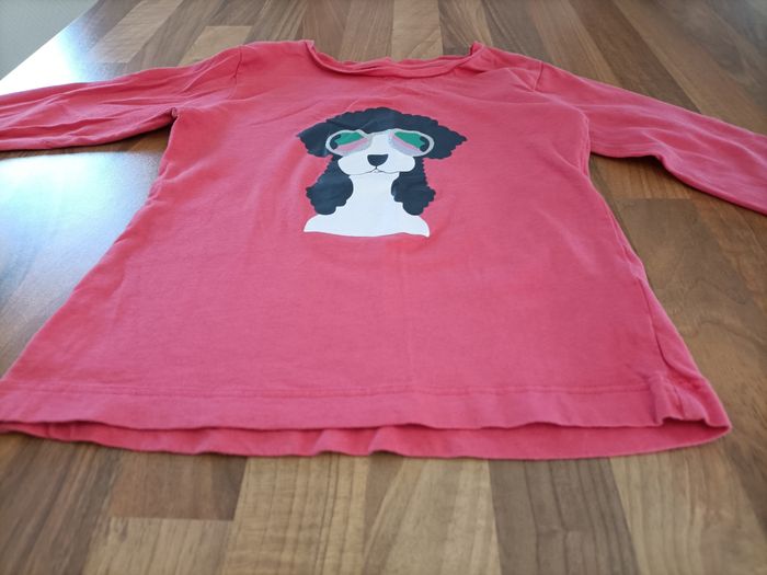 Tee-shirt manches longues rose chien 4 ans U Essentiel - photo numéro 3