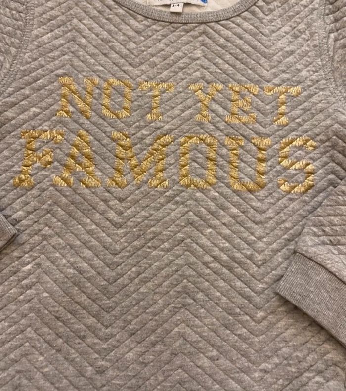 Sweat-shirt gris molletonné fille 3/4 ans - photo numéro 3