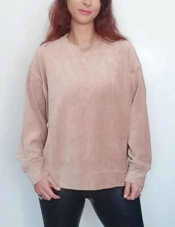 Pull velours loose beige taille 38