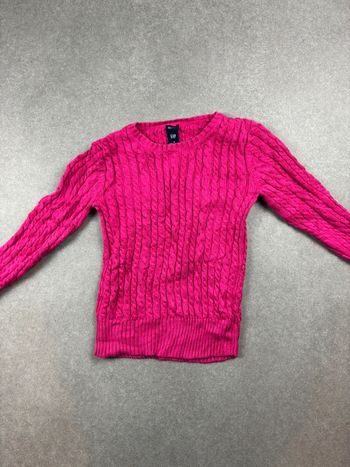 Pull torsadé cable knit rose GAP vintage