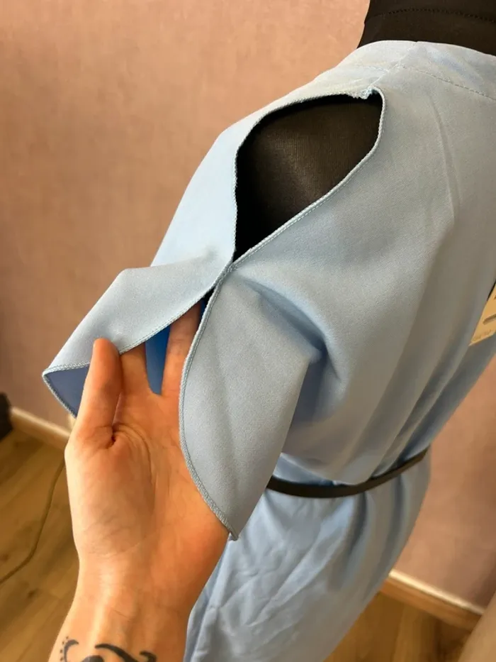 Robe femme robe bleue femme automne hiver taille 38 taille 40 - photo numéro 5