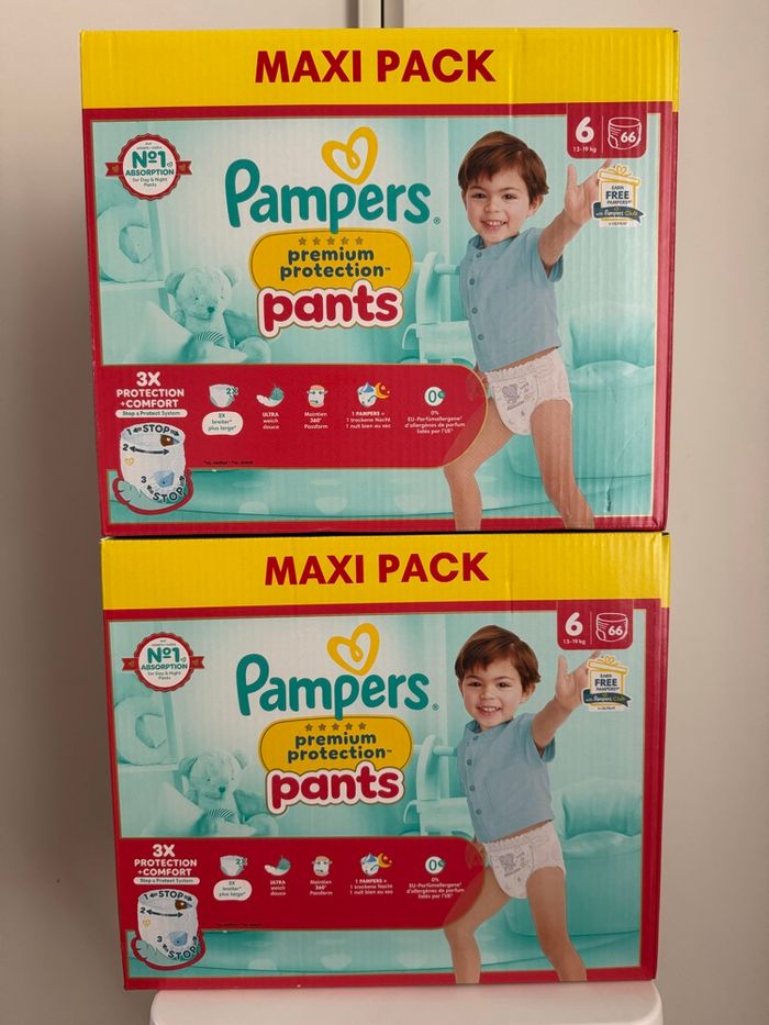 132 couches pampers premuim pants taille 6