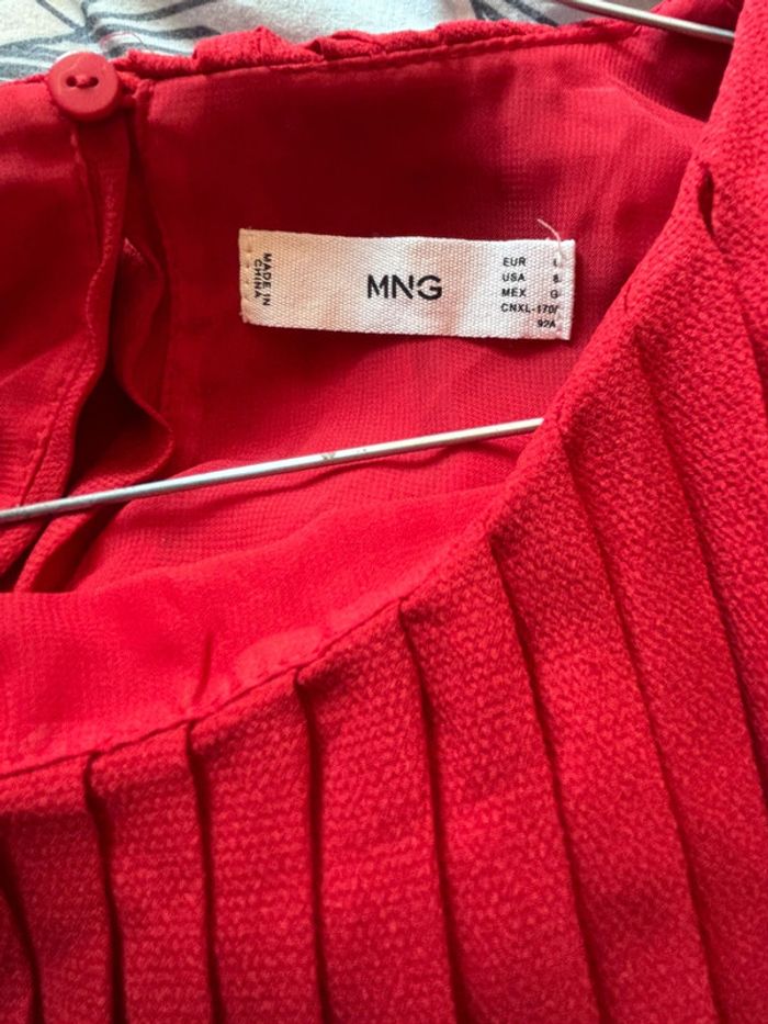 🌸Robe longue idéal soirée et cérémonie rouge/bordeaux taille L mango 🌸 - photo numéro 2