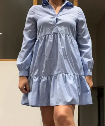 Robe bleu évasée