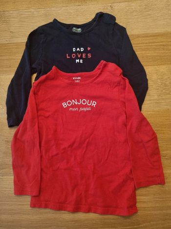 2 t-shirts Kiabi 24 mois