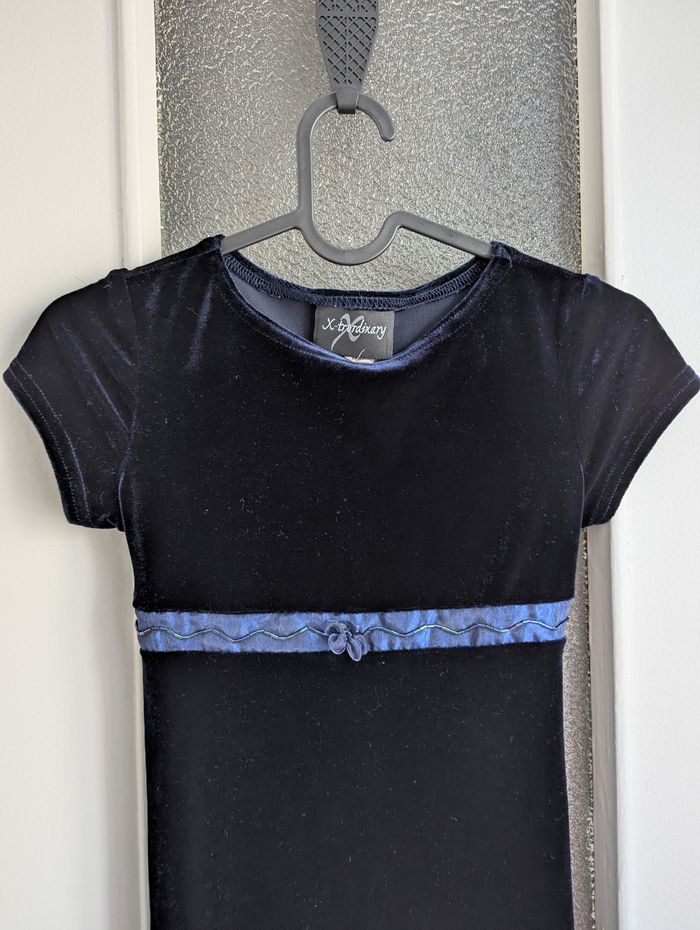 Robe bleu effet velour 7 ans xtraordinary - photo numéro 2