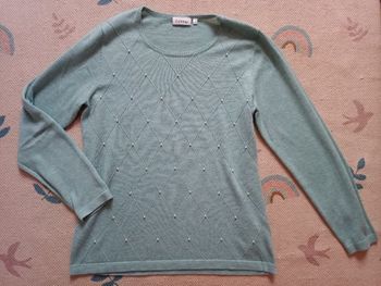 Pull léger vert pastel eau canda M