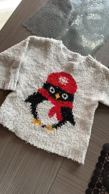 Pull hiver pingouin