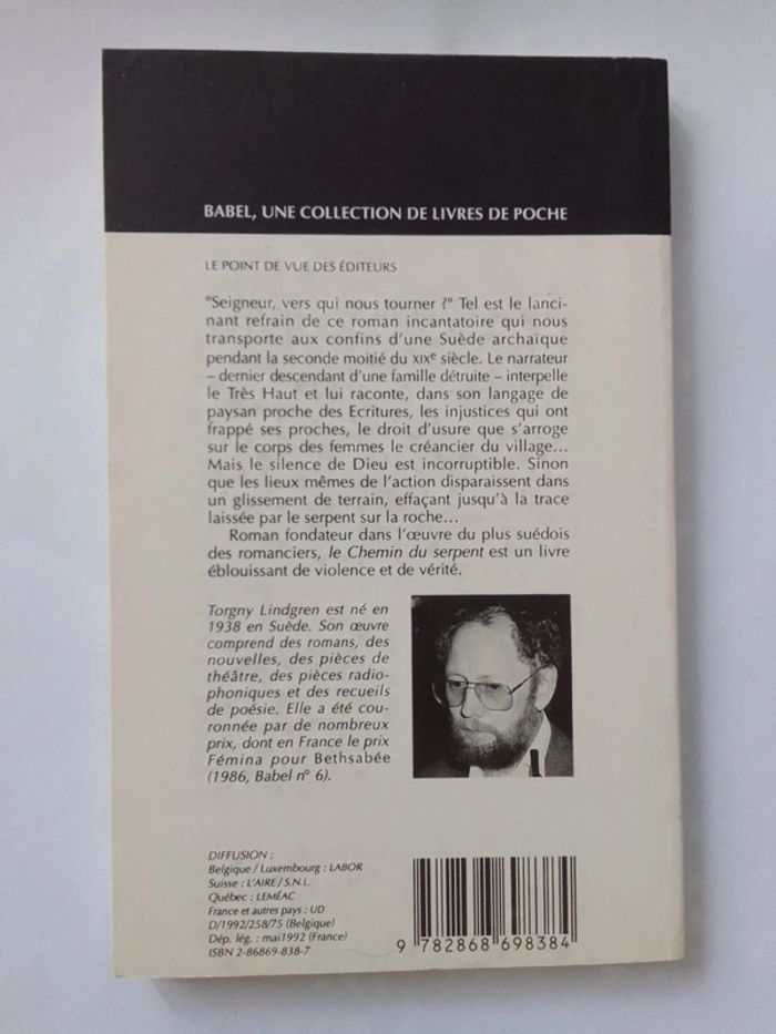 Torgny Lindgren - Le chemin des serpents - photo numéro 2