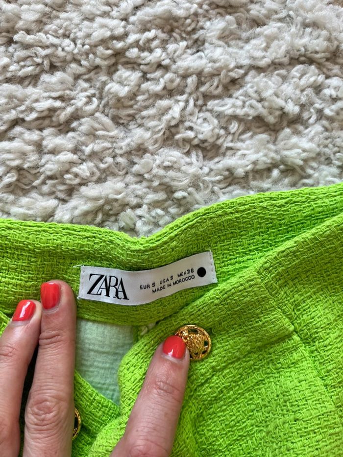 Short en tweed vert Zara - photo numéro 5