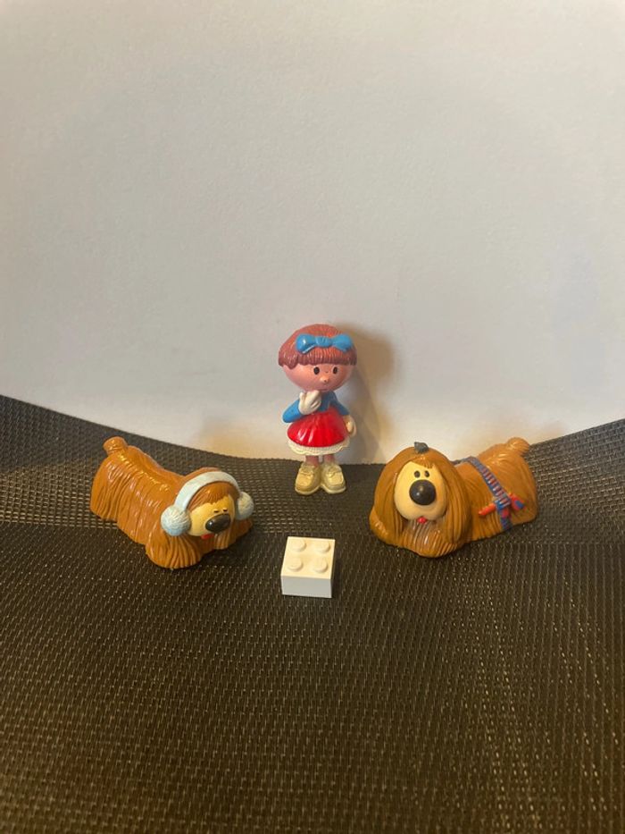 Le Manège enchanté lot 3 figurines pvc Margotte et Pollux AB toys vintage