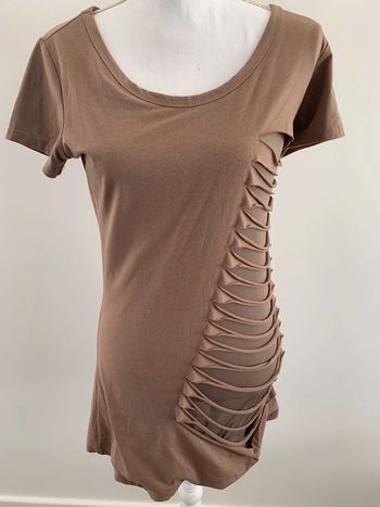Robe marron à liens T36