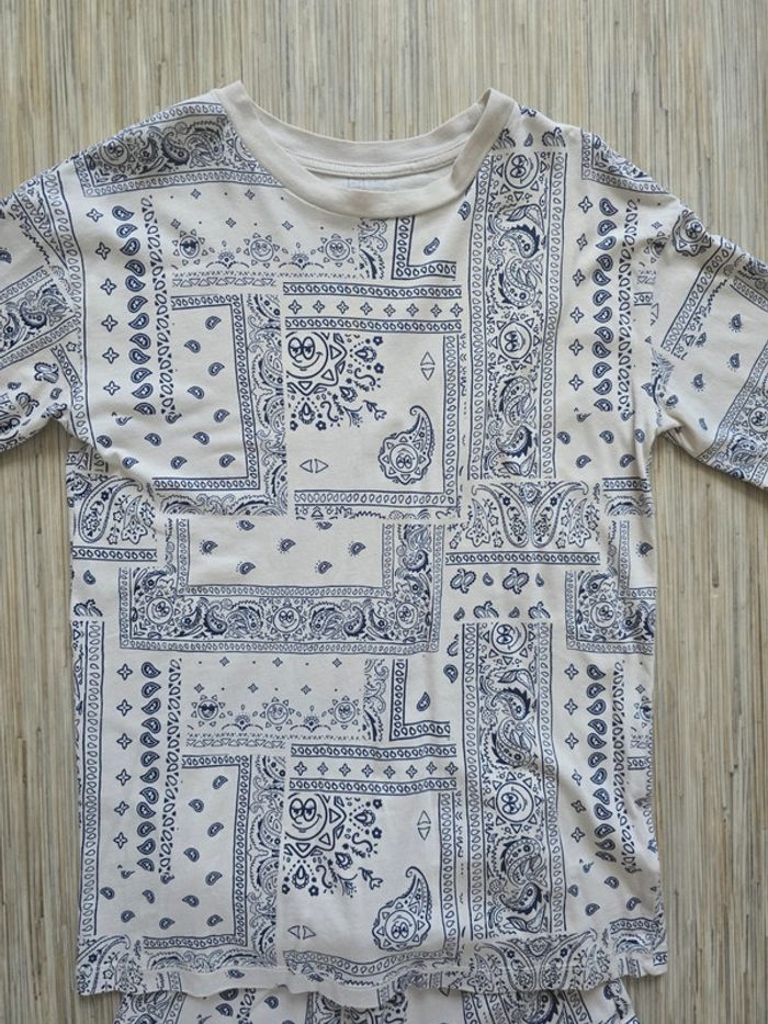 Ensemble short crème motifs bandana - H&M - Taille 140 cm - photo numéro 2