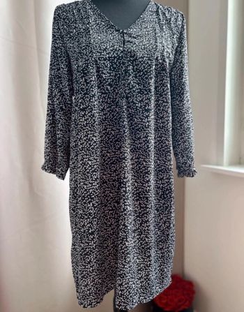 Robe mi longue fluide manches longues 38