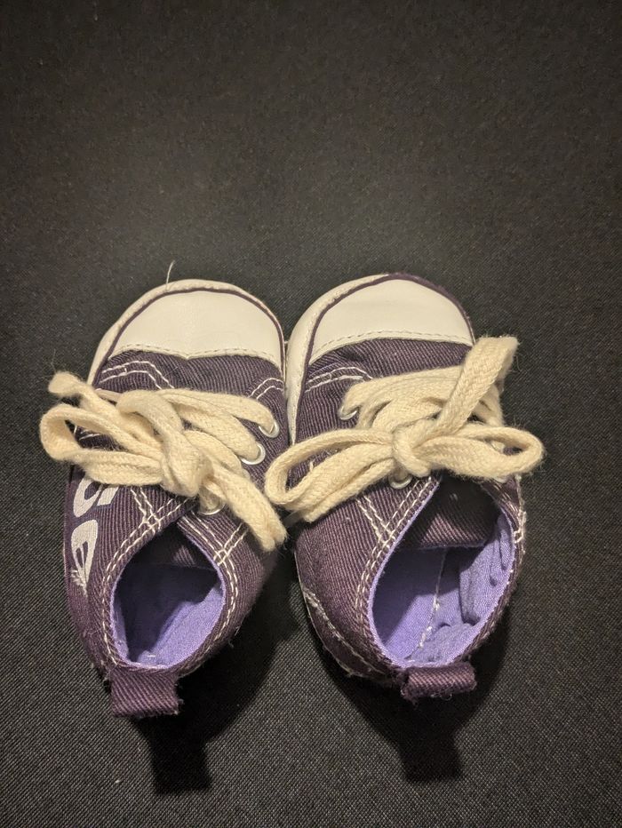 Baskets chaussons violettes bébé - photo numéro 3