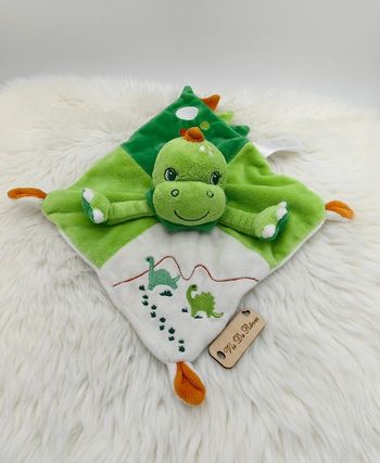 Doudou dinosaure dragon Vert et orange Kiabi Nicotoy Simba toys