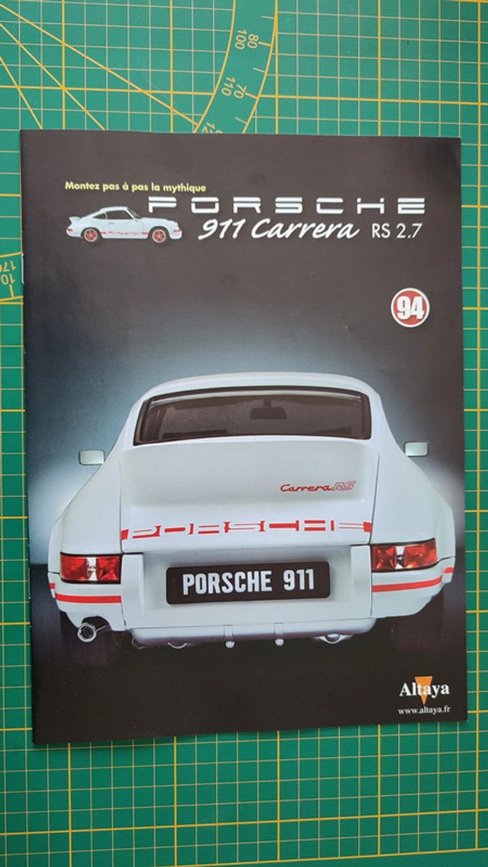 Fascicule seul sans pièce n°94 pièce détachée Porsche 911 Carrera RS 2.7 1/8 1/8ème Altaya #B37